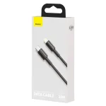 Baseus CATLGD-01 High Density Braided Fast Charging Data Lightning Cable Type-C to iP PD 20W 1Meter Black - Image 3